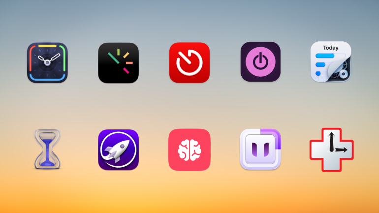 mac time tracking apps overview with all app icons
