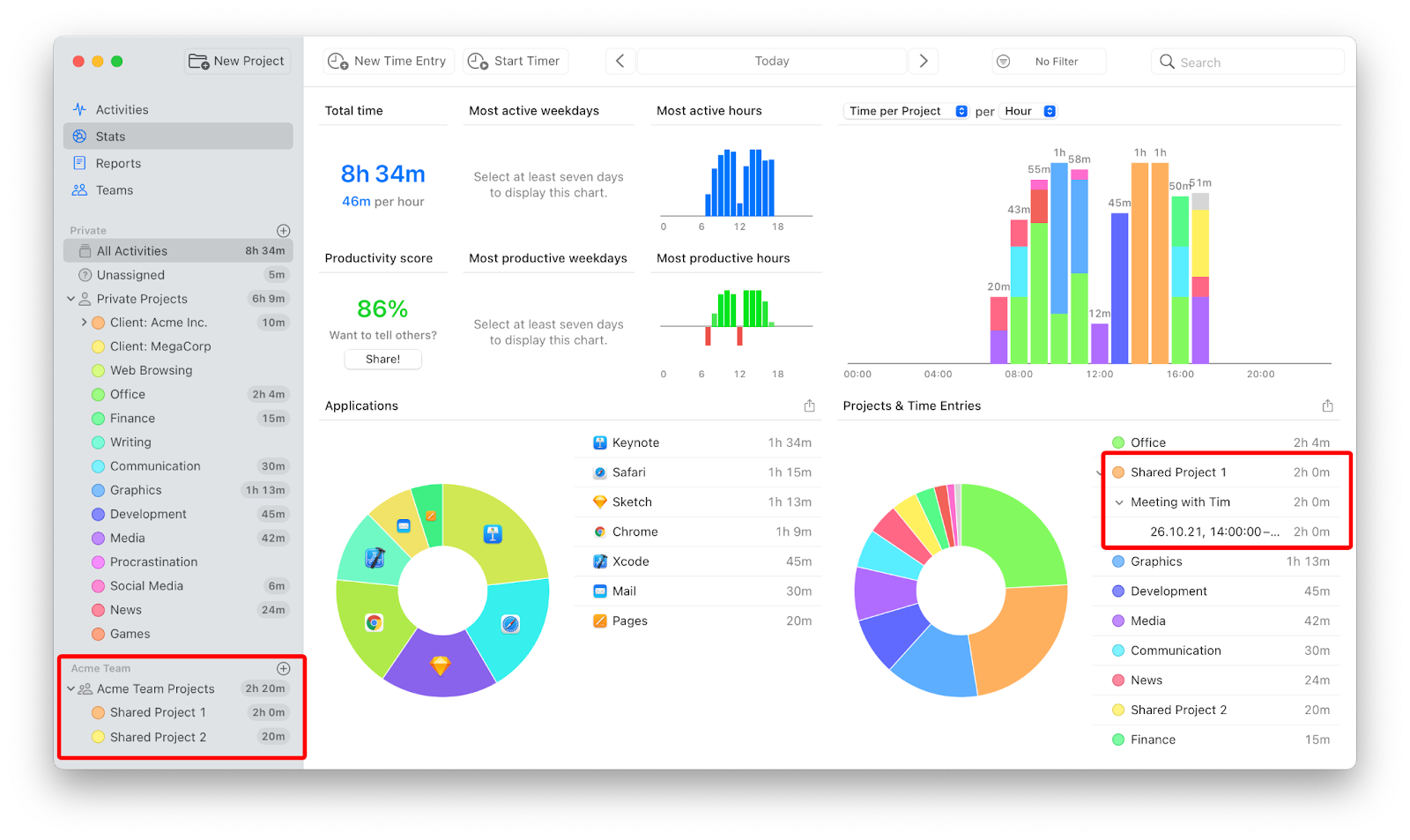 Introduce time tracking