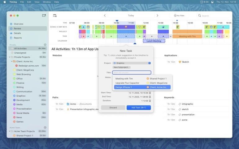 Prepare timesheets