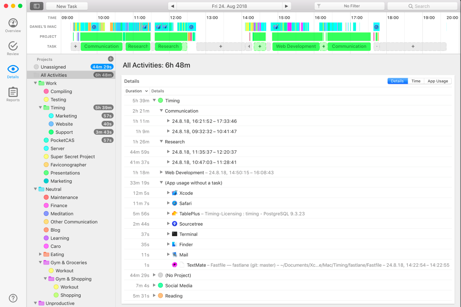 Timing time tracking