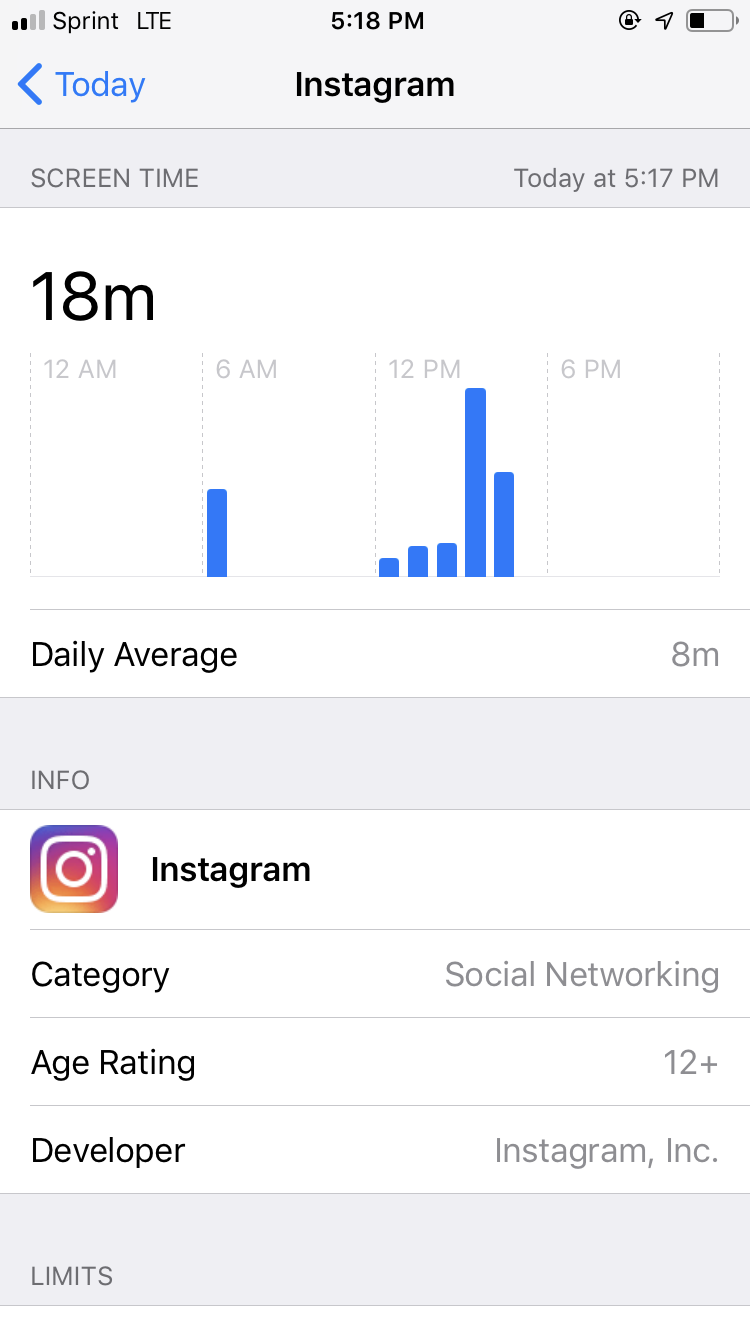 Track minutes spent on your iphone