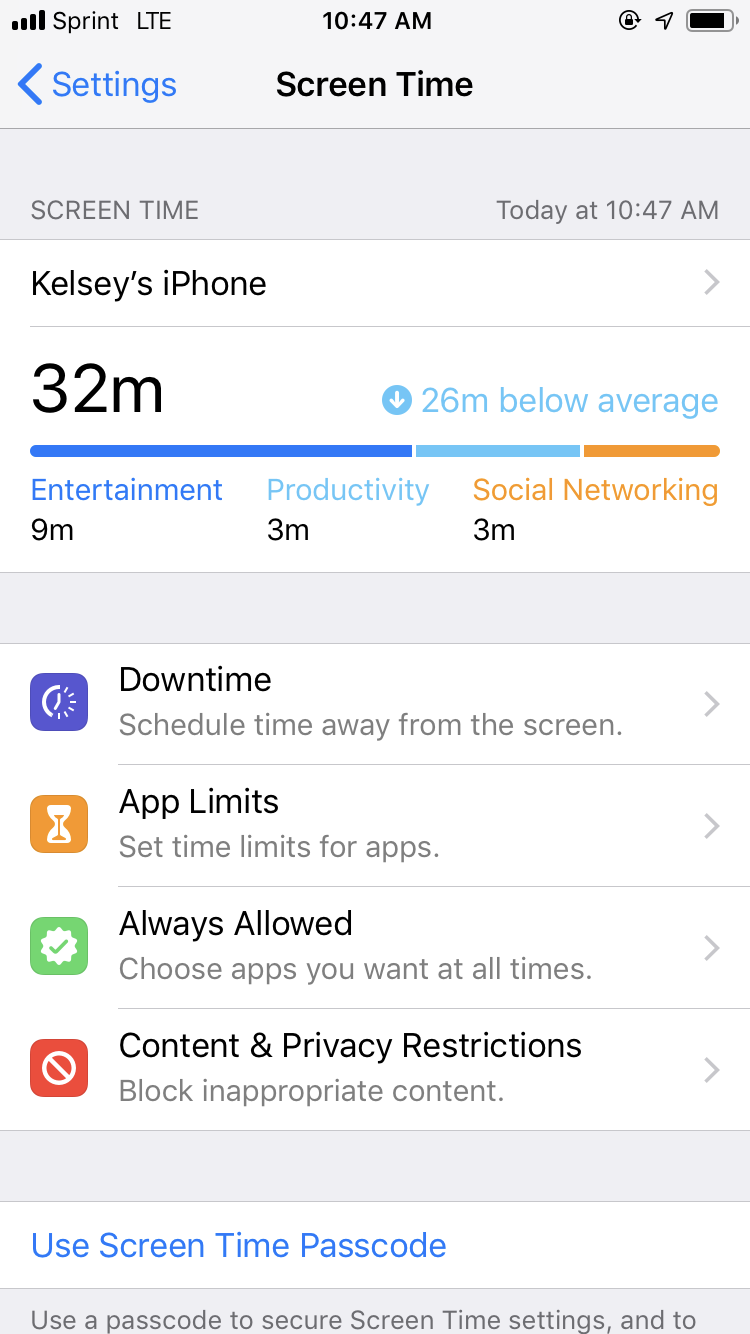Tracking Screen Time