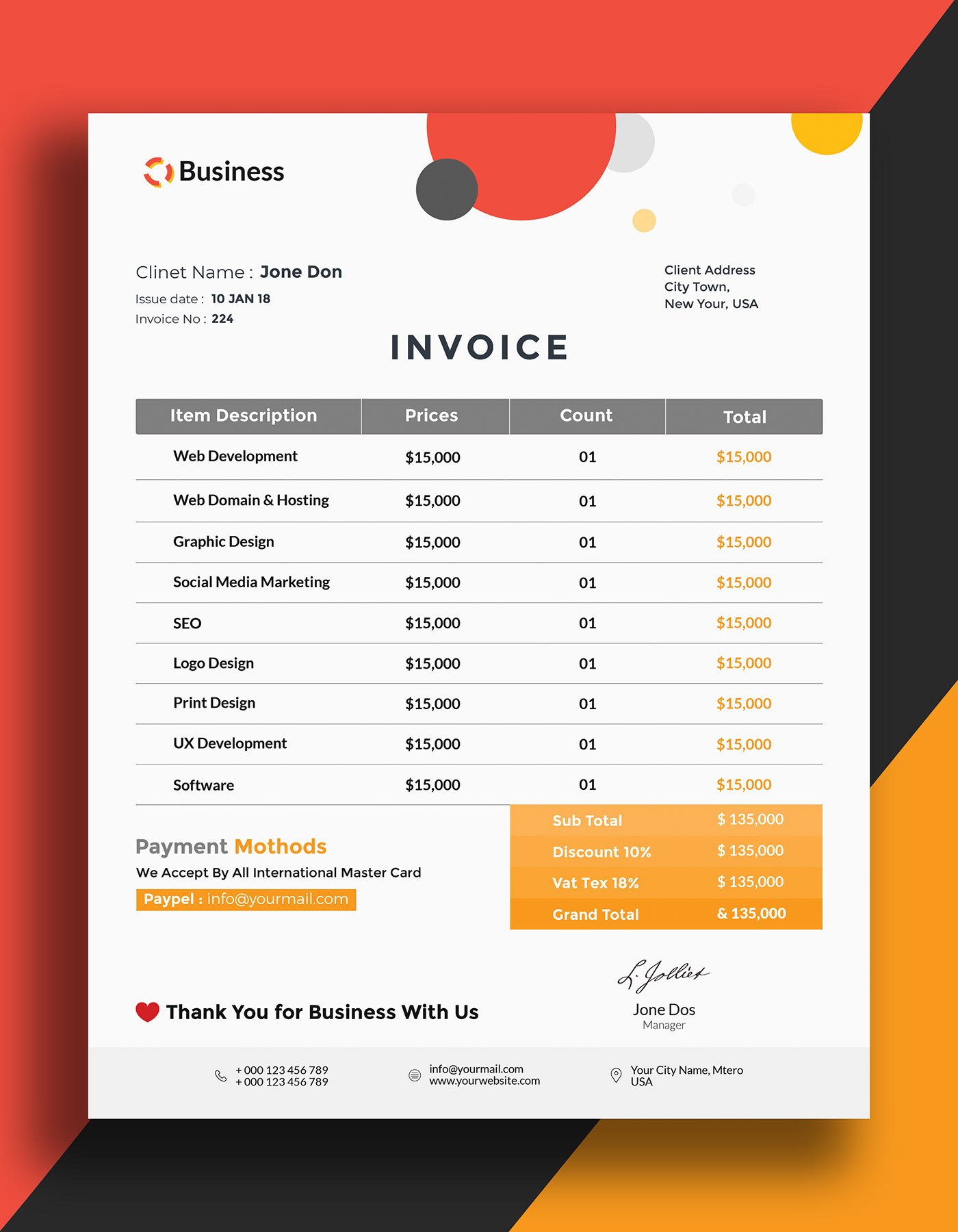 Create invoices that are clear and simple to understand.