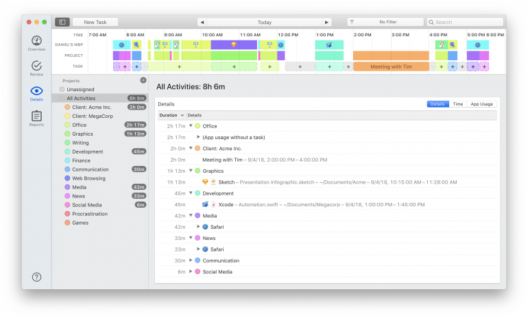 Time-tracking app