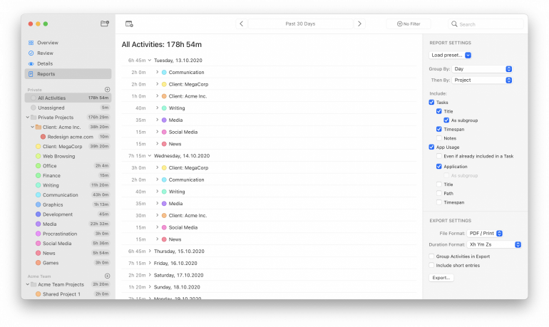 Timing dashboard 3