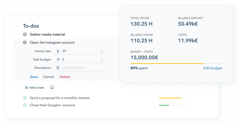 My Hours dashboard