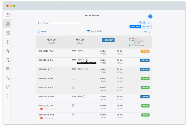 timetrack time tracking