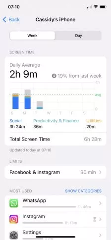 Screen Time on iPhone