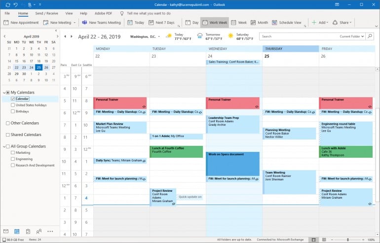 outlook calendar for mac