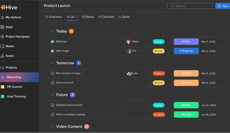 hive project management tool