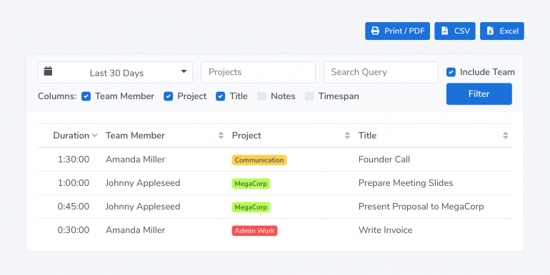 time tracking for architects teams