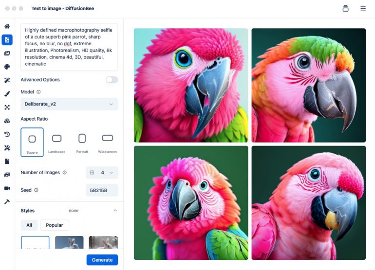 Best AI Apps for Mac_Diffusion Bee