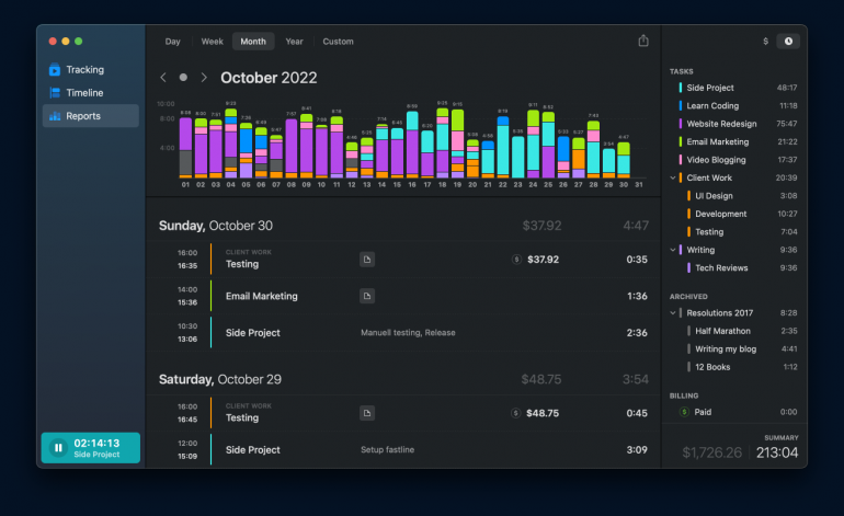 Timemator mac time tracking app
