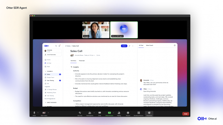 Otter.ai AI meeting note taker