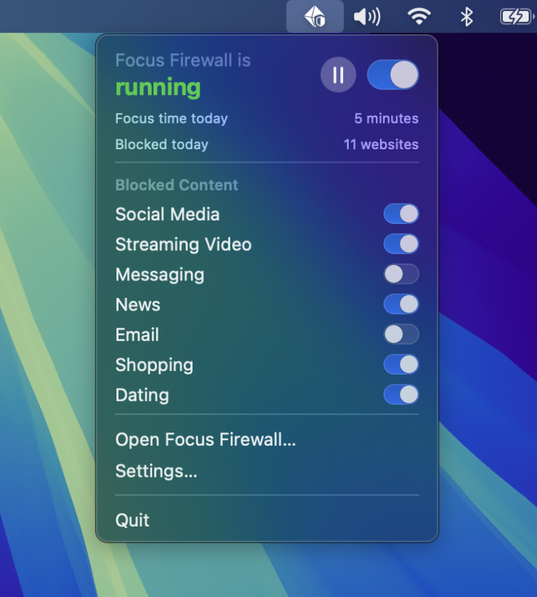 Focus Firewall for Mac