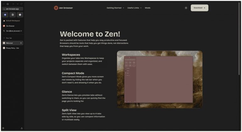 Zen Browser for Mac