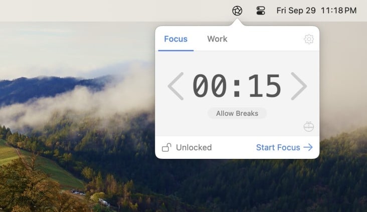 HeyFocus — distraction blocker with focus timer in macOS menu bar