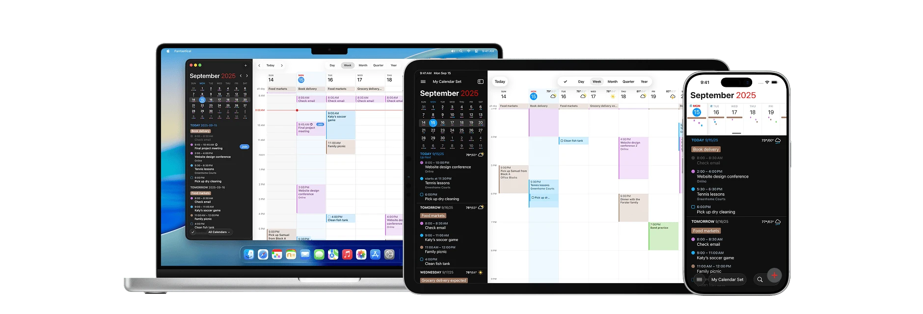 Fantastical menu bar app