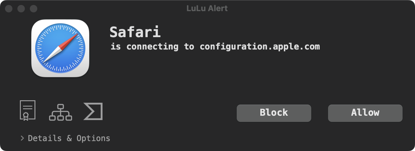 LuLu menu bar app