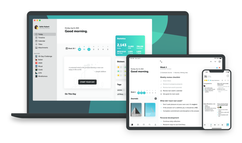 Grid Diary journaling app for Mac