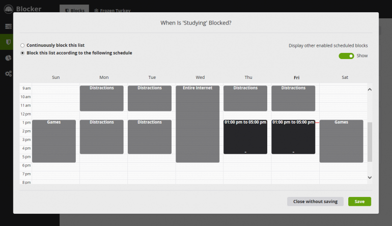 Cold Turkey Blocker distraction blocker for Mac