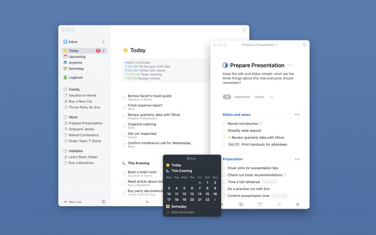 Things 3 task manager for Mac