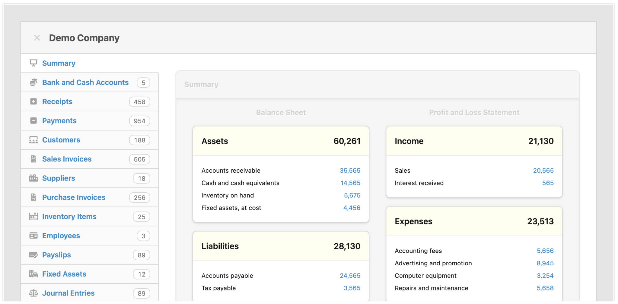 Manager accounting app