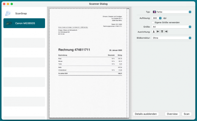 Receipts Space native Mac receipt scanner app