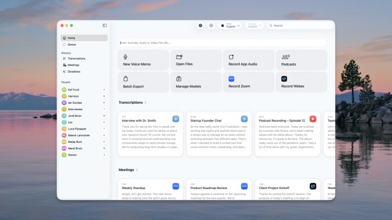 MacWhisper AI meeting note taker